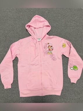 Strawberry shortcake Pink Zip-Up Hoodie Adult XXS